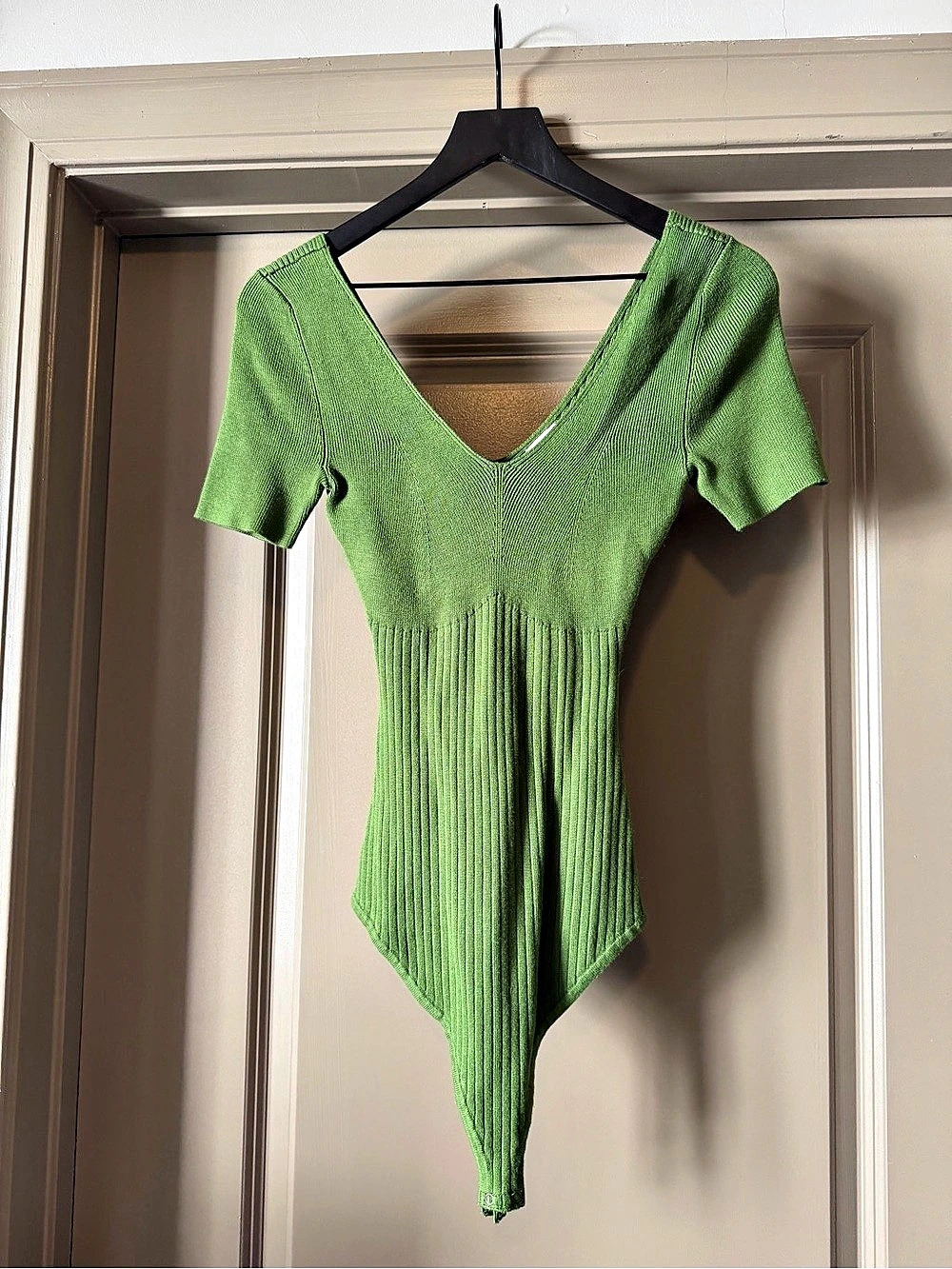 Abercrombie & Fitch Green Ribbed One Piece Size Medium Like New